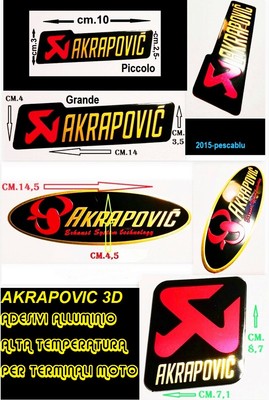 Logo Akrapovic Adesivo Adesivo/emblema Scarico Akrapovic In Alluminio, Resistente Al Calore - Sticker Decorativo Per Moto E Auto Decal Akrapovich Tuning - Foto 11