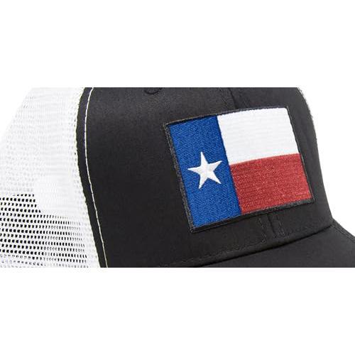 Gorra de béisbol Texas Hat - Texas Flag Snapback Trucker (negra/blanca) - Imagen 6 de 8