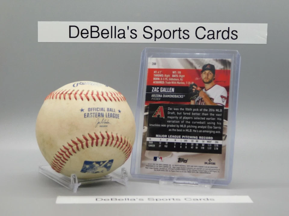 2021 Topps Stadium Club Zac Gallen #288 Diamondbacks Sepia - Image 2 of 2