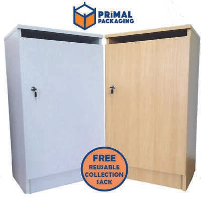 Confidential Waste Cabinet with Lock and Paper Slot + FREE Collection Sack