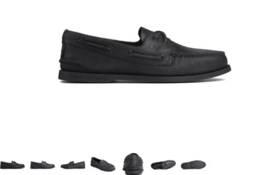Sperry A/O Authentic Original 2 Eye Black Boat Shoe Men's sizes 7-16 M