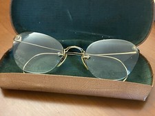VINTAGE AMERICAN OPTICAL AO CAT EYE 1/10 12K G.F. GOLD FILED WIRE RIM GLASSES