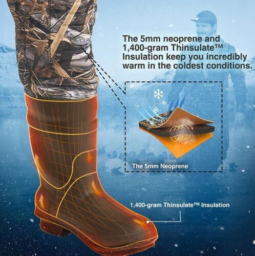 Men's Hunting / Fishing Waders | 1400G 3M™ Thinsulate | Sizes 7-13 - Picture 6 of 22