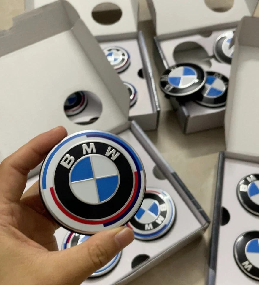 36122455268 NEW Alloy BMW 50th Anniversary Floating Hub Cover 56mm OEM - Image 2 of 4