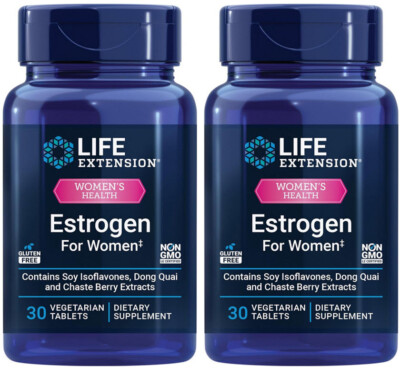 ESTROGEN FOR WOMEN-RELIEF for HOT FLASHES & NIGHT SWEATS | 60 Tab LIFE EXTENSION
