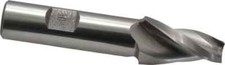 Made in USA 10� 3/8" Small End Diam, 1-1/4" LOC, 3 Flute HSS Tapered Square E...