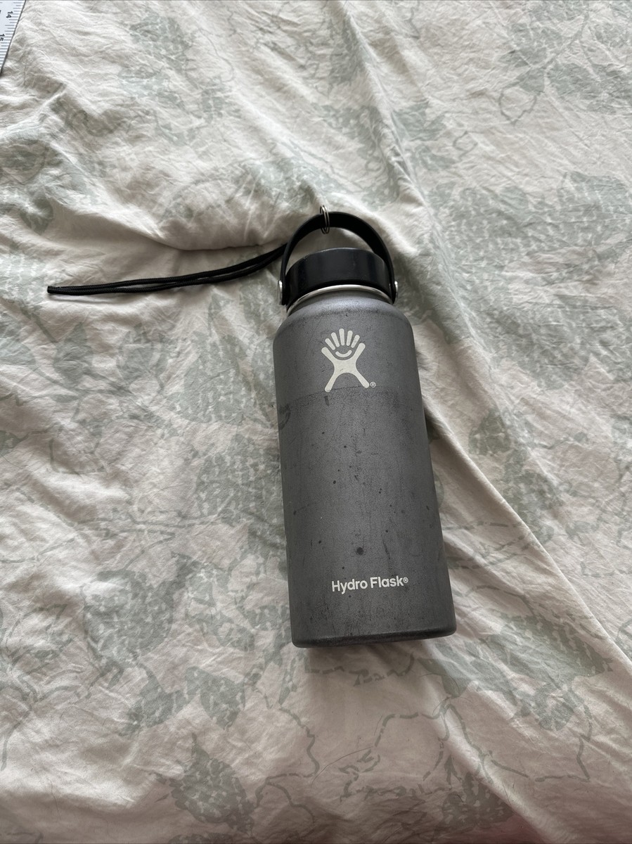 Hydro Flask Water Bottle Columbia Wide Mouth Handle Cap 32oz Gray
