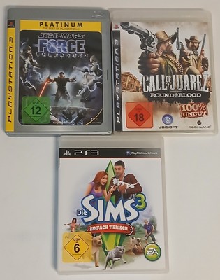 Star Wars Force Unleashed, Die Sims 3, Call of Juarez Bound In Blood PS3 Spiele 