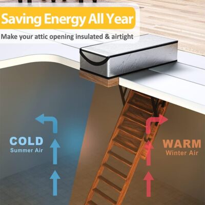 Attic Stairs Pull Down LARUYEKO Attic Door Insulation Cover Energy
