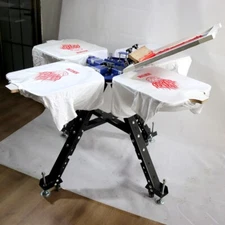1 Color 4 Station Vertical Screen Printing Machine Rotary Board Press Printer