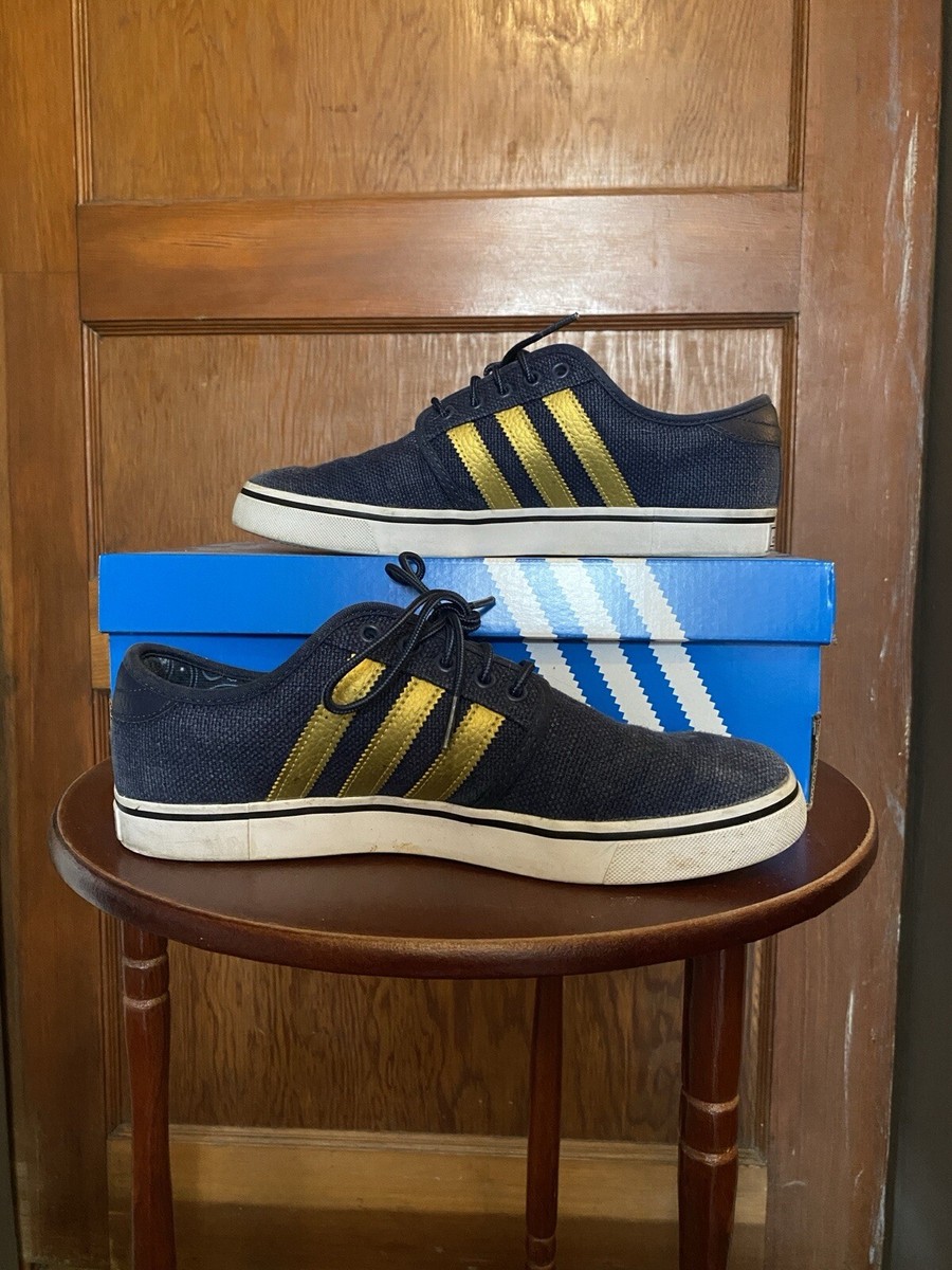 Adidas Originals Shoes Mens Seeley Snoop Dogg Blue Gold Sneakers