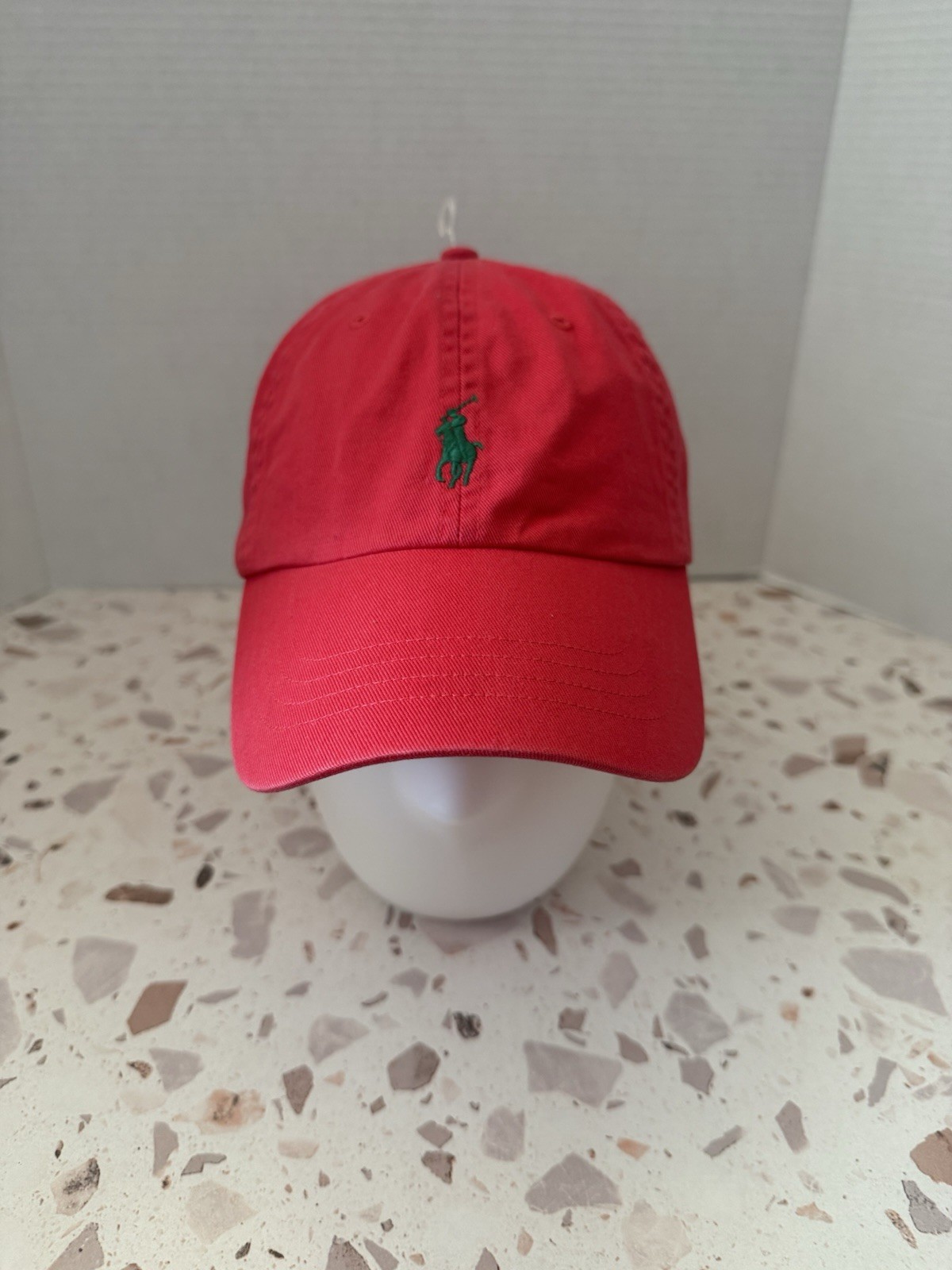 Ralph Lauren Polo Cappello Berretto Cinghia Schiena Anguria Regolabile Pony Logo Taglia OS