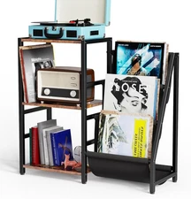 Record Player Stand, Turntable Stand with Vinyl Storage, Record Player Table