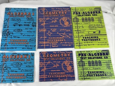 Teaching Textbook's Pre-Algebra, Algebra 1 & Geometry Test Solutions CDs