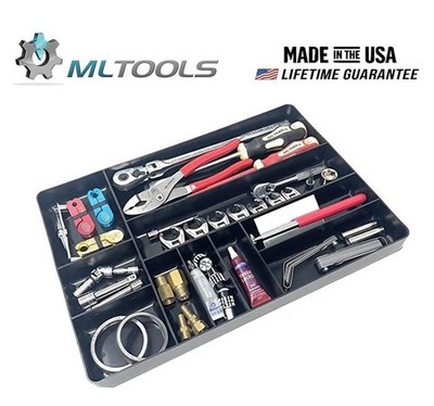 MLTOOLS Tool Drawer Organizer Tray 2-Colors Available: Red & Black Made in USA