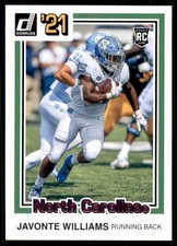 2021 Donruss Retro pink Javonte Williams North Carolina Tar Heels #48