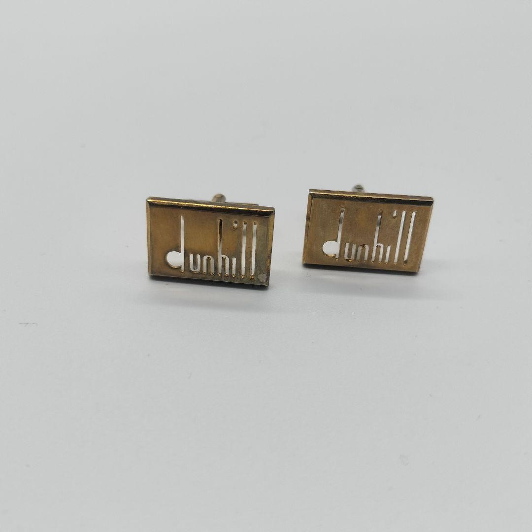 Dunhill Rectangular Cufflinks Button Golden Luxur… - image 1