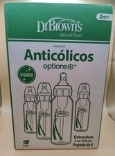 Dr. Brown's Natural Flow Anti-Colic Narrow Glass Baby Bottle 8 oz 4PK 