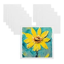 Canvas Boards for Painting, 8x8" Cotton Canvas Panels(White, Pack of 10)