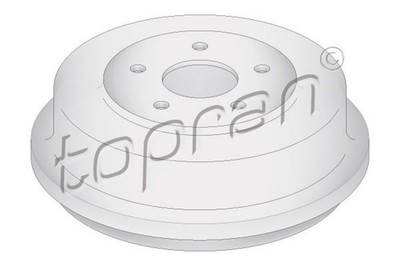 2x TOPRAN Bremstrommel 302 250 für FORD TOURNEO CONNECT TRANSIT 16V TDCi TDDi