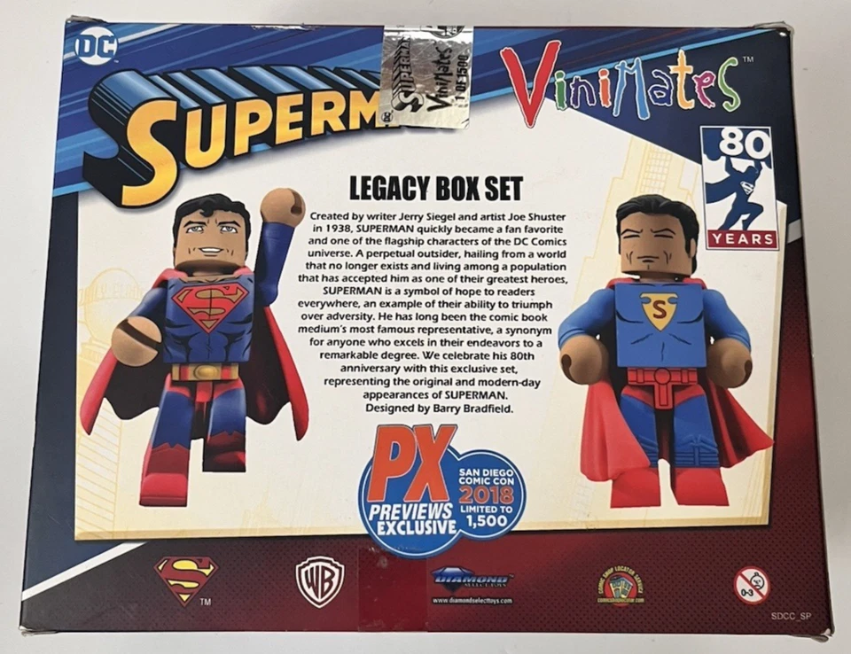 DC Comics Diamond Select Toys Superman Vinimates Legacy Box 2018 Comic Con Ltd. Foto 3 de 4