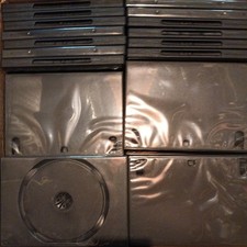 Bulk Lot Of 50 Black empty standard replacement single DVD cases boxes 14mm disc