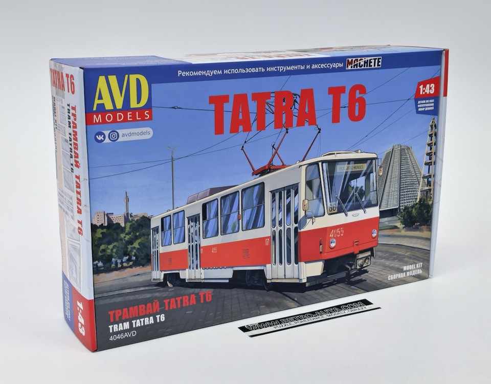 4046AVD Tatra-T6 Tram, model kit 4046AVD Tatra-T6 Tram, model kit