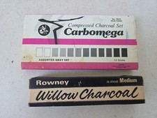  Rowney Willow Charcoal sticks & Carbomega 7623 Vintage British 