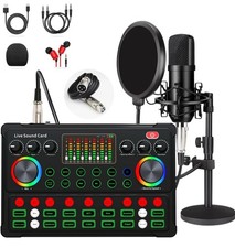 Podcast Equipment Bundle, 48V XLR Podcast Microphone Bundle, Voice Changer with
