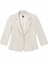 white house black market beige 2 button blazer, size 10