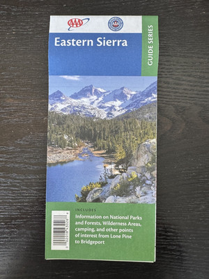 AAA Road Map-The Map of Eastern Sierra-Guide Series - 2018