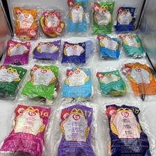 TY Teenie Beanie Babies 2000 McDonalds Happy Meal Toys Complete Set Of 18 Sealed
