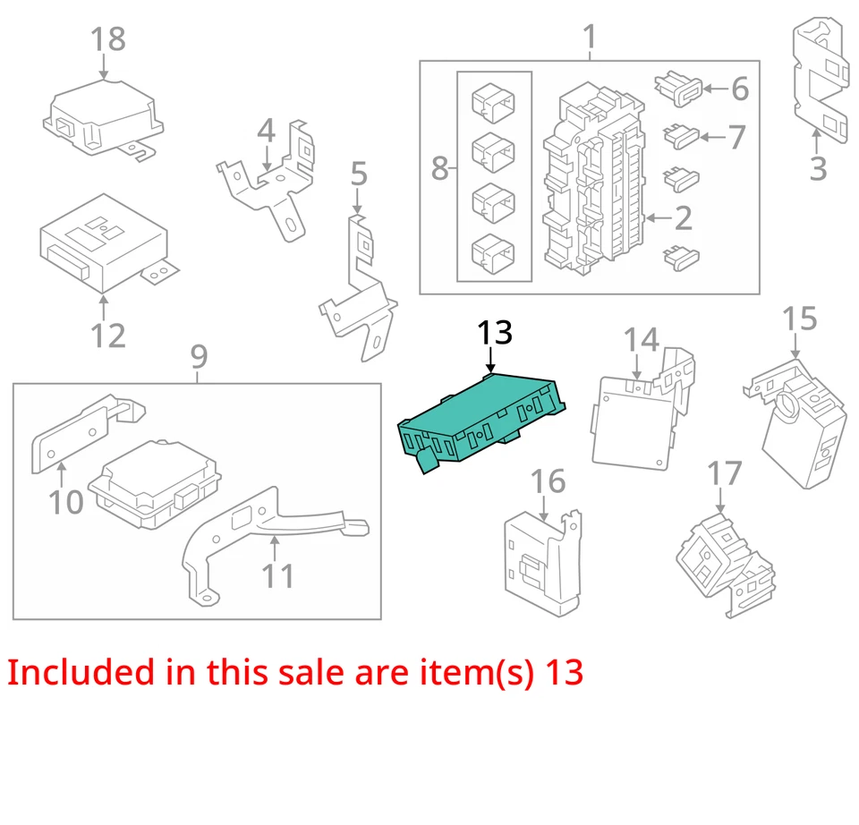 Chasis ECM Body Control BCM tablero izquierdo compatible con 11 INFINITI QX56 2531665 Foto 3 de 4