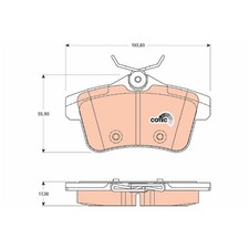 Satz Bremsbeläge Bremsklötze hinten für Peugeot 3008 0U 1 308 4A CC 4B | 2384