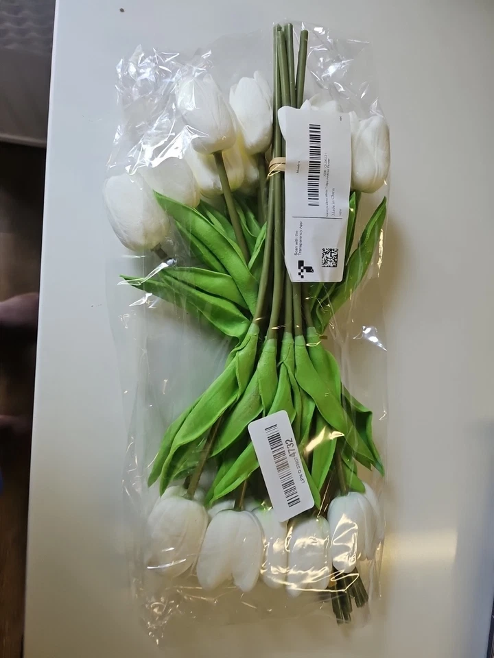 Feel Nature's 6+ PIEZAS Tulipanes Artificiales Nupcial Hogar Fiesta Festival Decoración EE. UU. A21 Foto 4 de 4