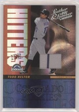 2005 Donruss Leather & Lumber Hitters Inc Jerseys 35/100 Todd Helton HOF 04br