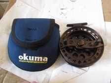 stunning unused okuma aventa VT 1002 centrepin fishing float reel + pouch 4.5"