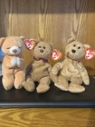 Ty Beanie Babies Lot of 3 Teddy Bear Plush w/ Tags Vintage