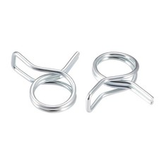 Double Wire 8mm Fuel Line Hose Tube Spring Clips Clamp Zinc Plated 20Pcs