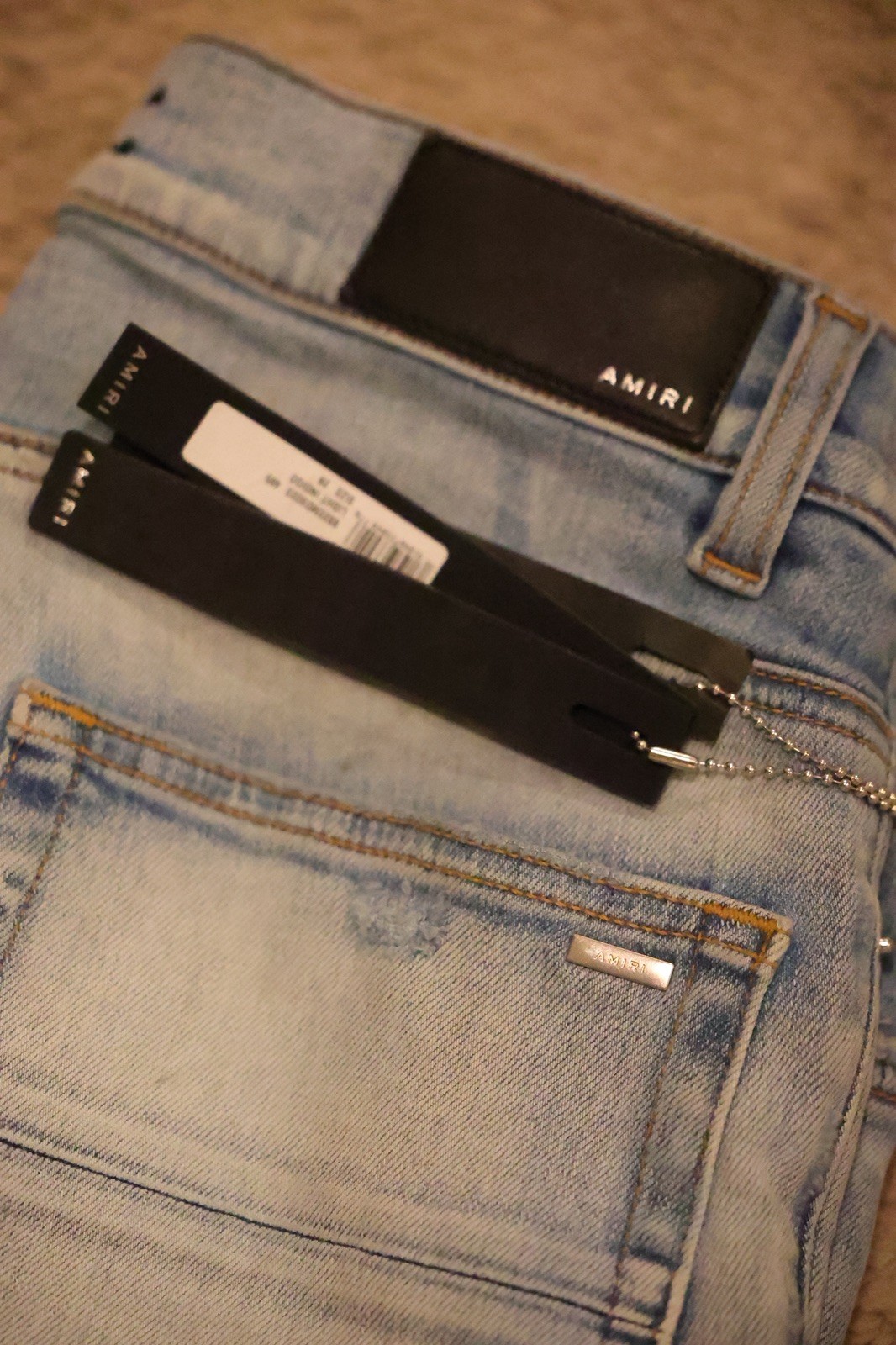 Amiri Light Blue Jeans, Size 28, Used, Zigzag image 9