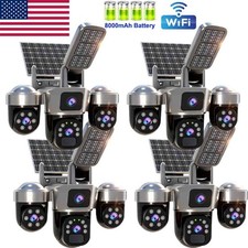 Solar Battery Powered Wireless WiFi Outdoor Home Security Camera System IR USA