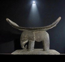 Old Ashanti Elephant Stool Hand Carved Ghana West Africa