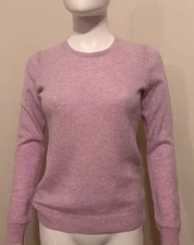 Charter Club heather-pink cashmere long sleeve sweater size XS
