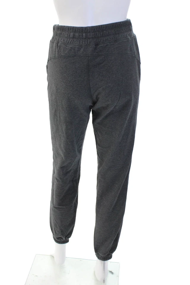 Pantalones deportivos unisex Lululemon gris oscuro con cordón 95 % algodón talla 4 Foto 3 de 4