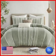 Ink Ivy Inkivy King Duvet Cover Set Boho Duvet Covers Stripes Clipped Jacquard