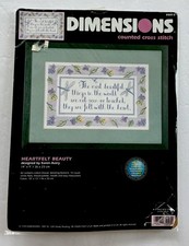 Dimensions Heartfelt Beauty 35013 Counted Cross Stitch Kit 14  x 9  NEW