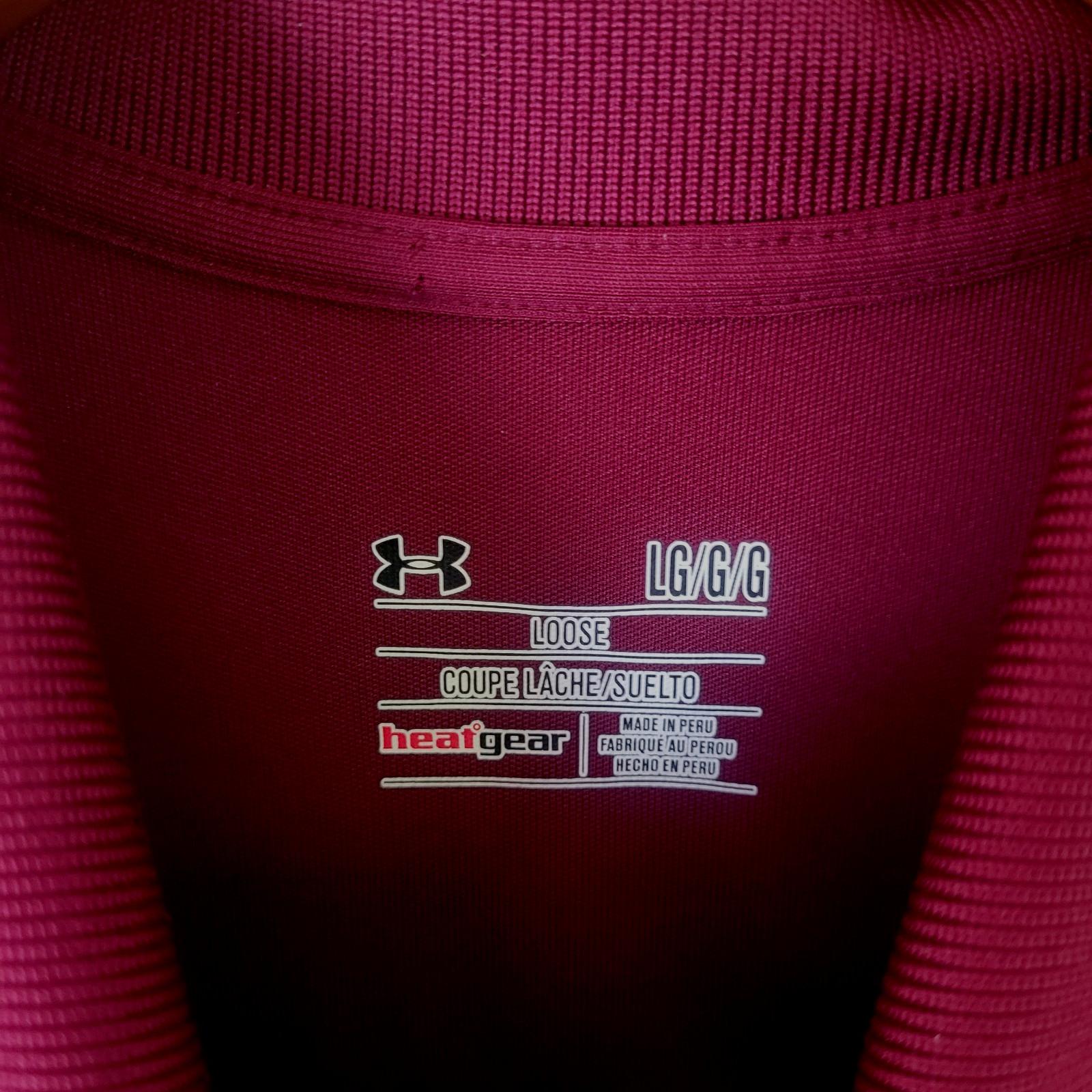 Under Armour HeatGear Polo Shirt Burgundy Deep Red Wine Mens Large Loose thumbnail 9