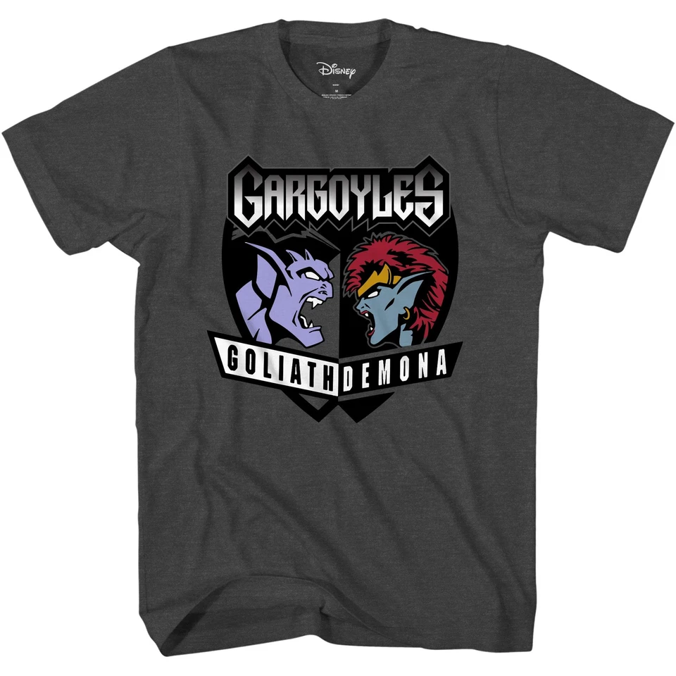 Gargouilles Fight GOLIATH Contre Demona Disney 90's Rétro Dessin Adulte T-Shirt - Photo 1/1