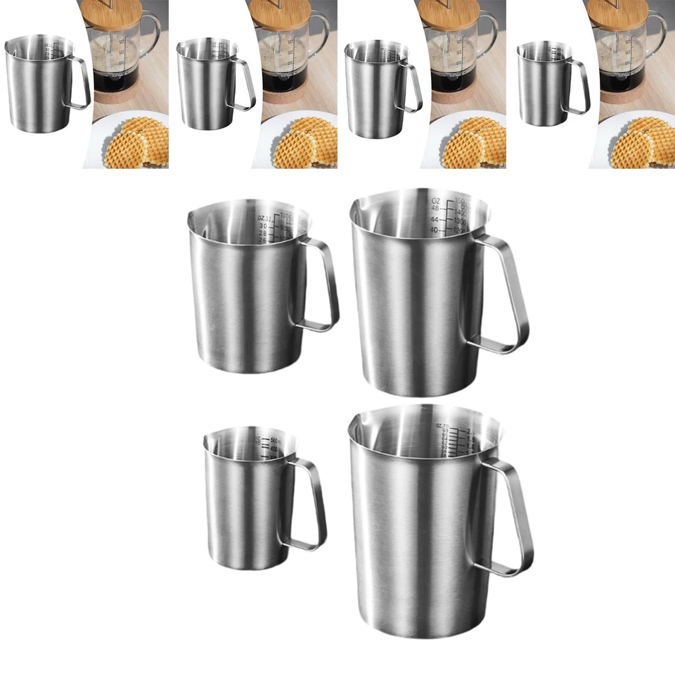 Tasse de Mesurage En Acier Inoxydable Pichet à Mousse de Lait pour Mélange - Photo 1/1