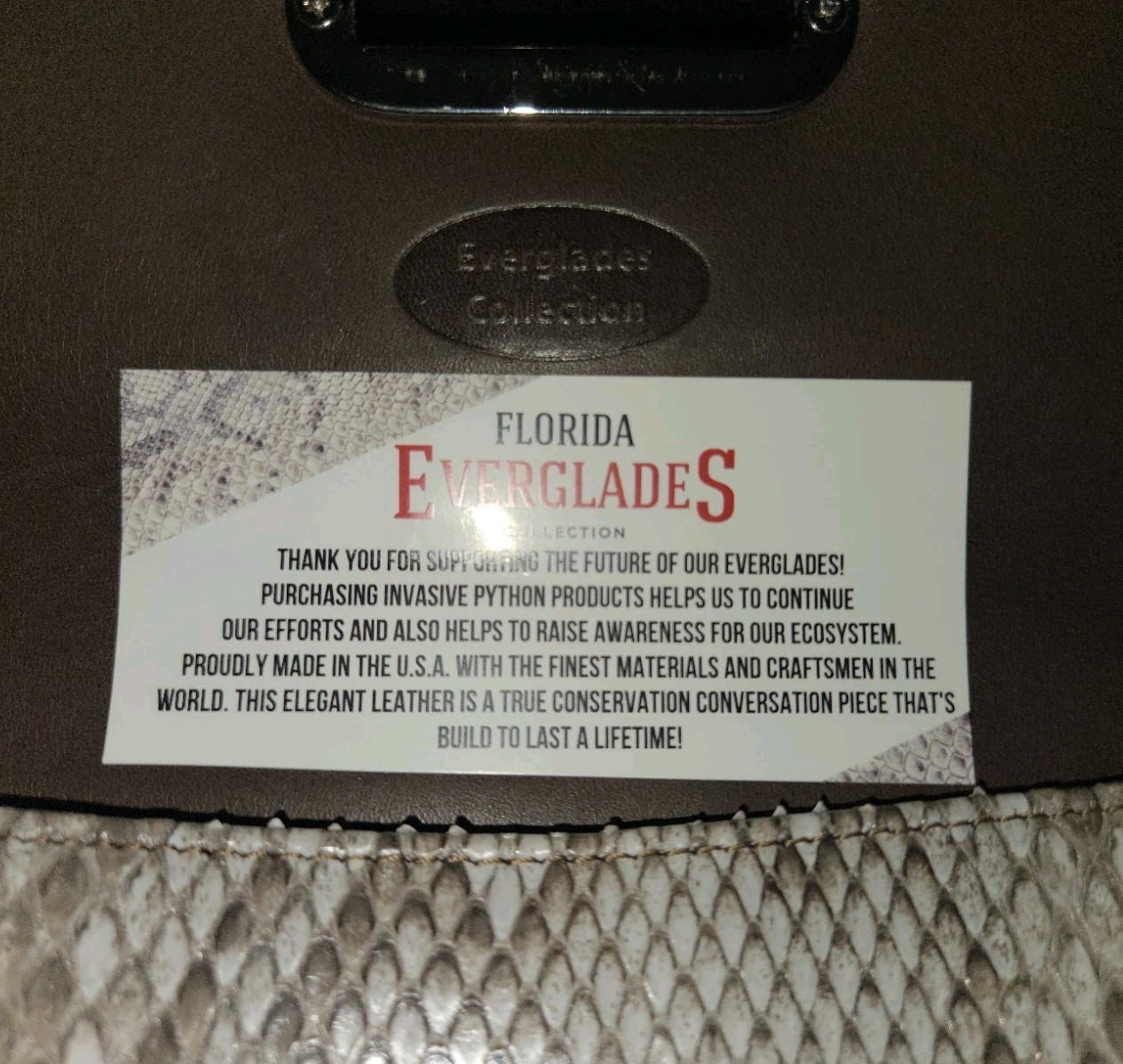 Womens Everglades Collection Python Cylinder Clut… - image 7